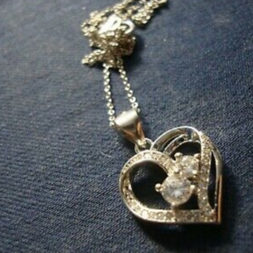 Italy Sterling Silver Diamond Necklace